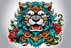 foo dog tattoo idea