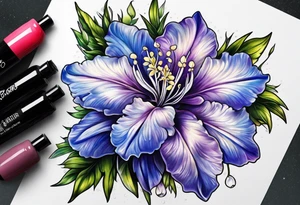 larkspur flower tattoo idea