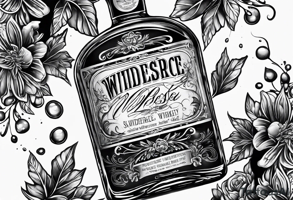 Windsor whiskey bottle tattoo idea