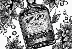 Windsor whiskey bottle tattoo idea