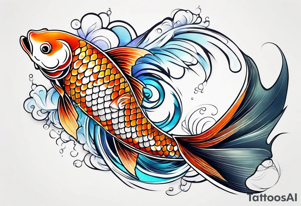 Koi fish tattoo idea