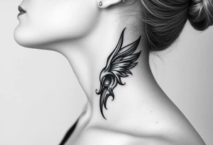 Show me a full  neck tattoo of Danny phantom tattoo idea