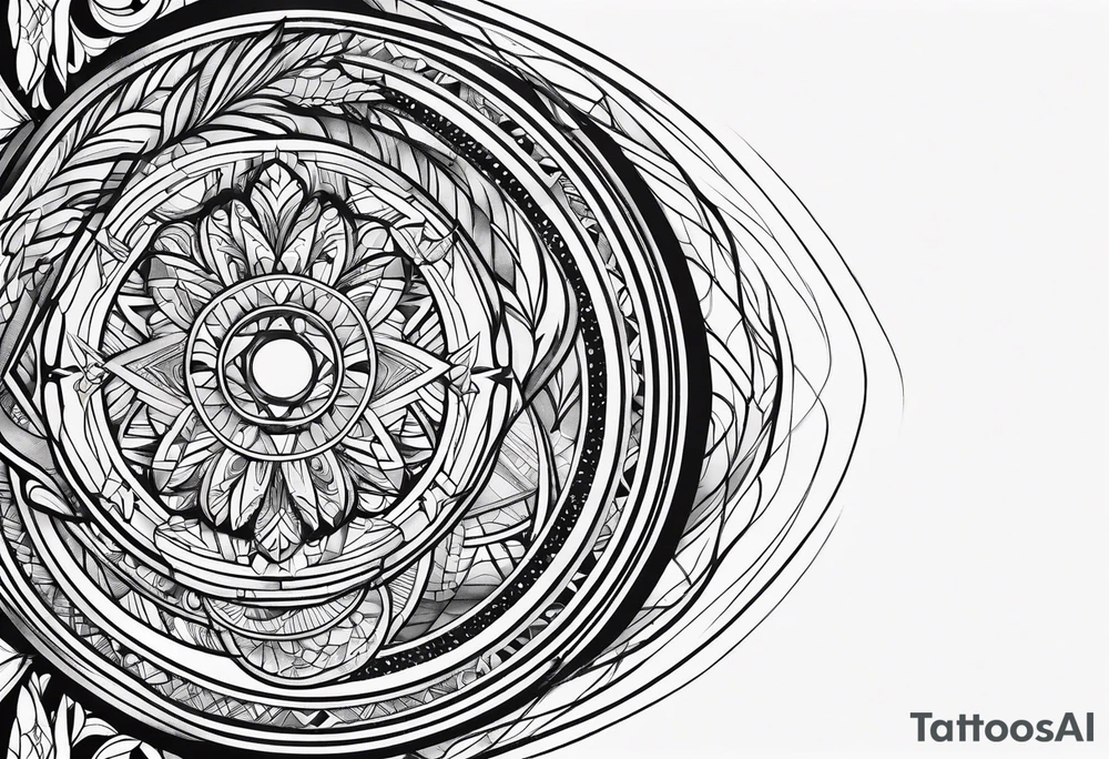 Abstract lines tattoo idea