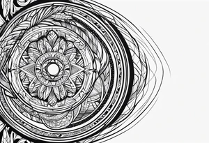 Abstract lines tattoo idea