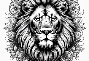 Rage against the dying of the light with lion tattoo idea
