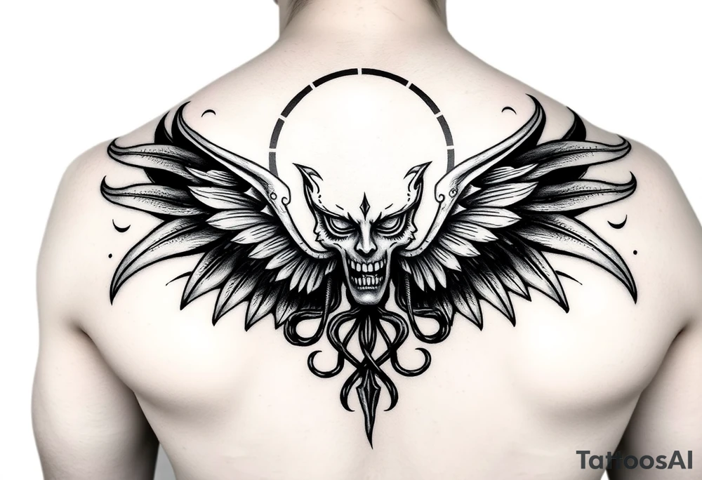 Aquarius theme mysterious screams power elegant and feminine tattoo idea
