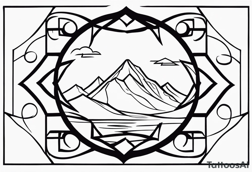 Kazhak inspired tattoo idea for a small tattoo, outdoors-y themed tattoo idea