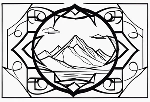 Kazhak inspired tattoo idea for a small tattoo, outdoors-y themed tattoo idea