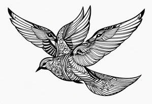 doves silhouettes tattoo idea