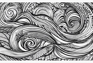 winding dotted trail line with an X tattoo idea