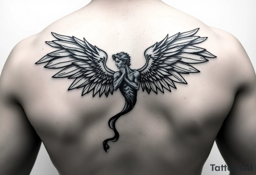 Archangel ariel tattoo stencil tattoo idea