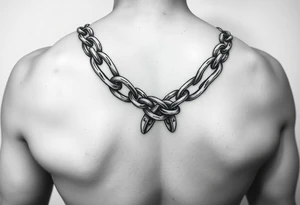 Chains wrapped around fingers tattoo idea