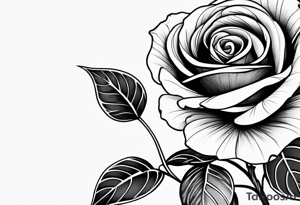 Rose with the stem spelling yolanda tattoo tattoo idea