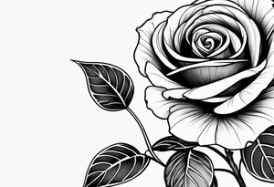 Rose with the stem spelling yolanda tattoo tattoo idea