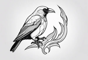 alpine chough skull tattoo idea