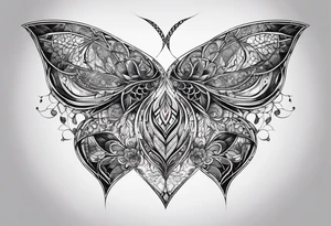 simple shape, dimond shape, split in two distinct parts that are symmetrical, resembling lungs or breathing tattoo idea