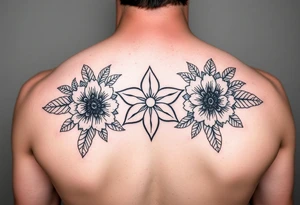 Indigenous floral 
Three 
Law of Attraction, 
Manifestation, 
gratitude tattoo idea