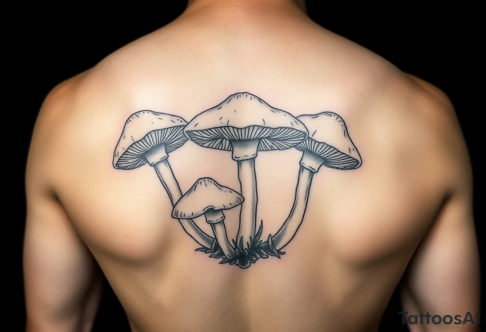 Mushrooms tattoo idea