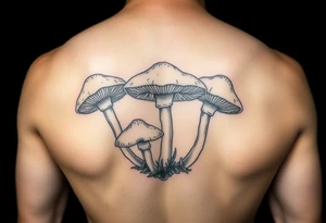 Mushrooms tattoo idea