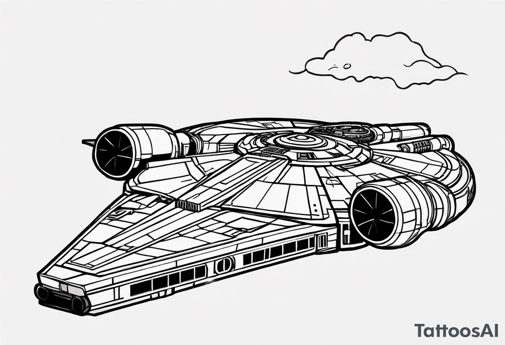 Millennium falcon tattoo idea