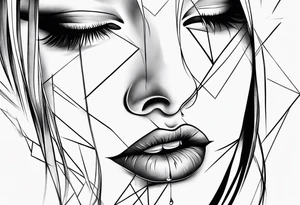 simple ricocheting tears tattoo idea