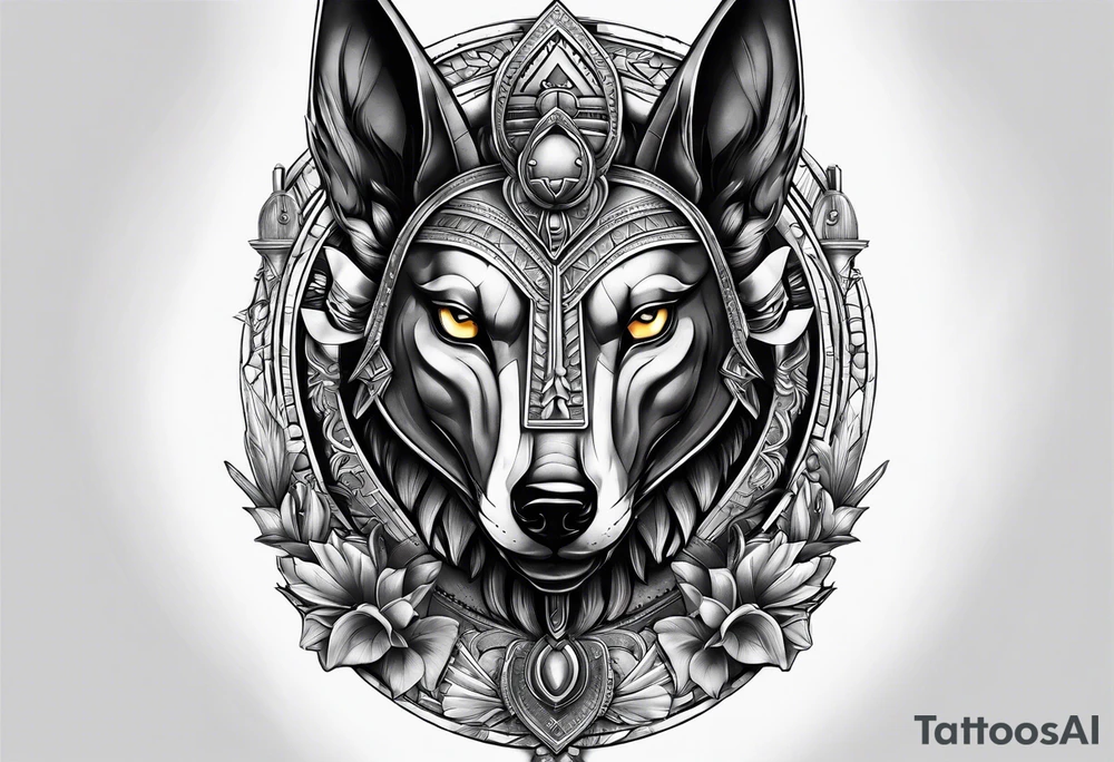 War Anubis and ra tattoo idea
