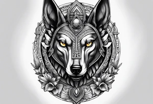 War Anubis and ra tattoo idea
