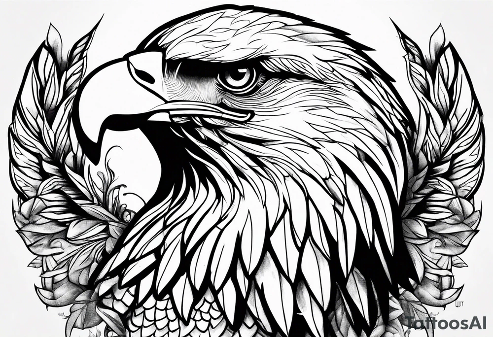 Eagle chest tattoo idea