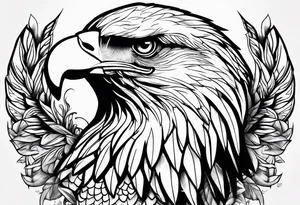 Eagle chest tattoo idea
