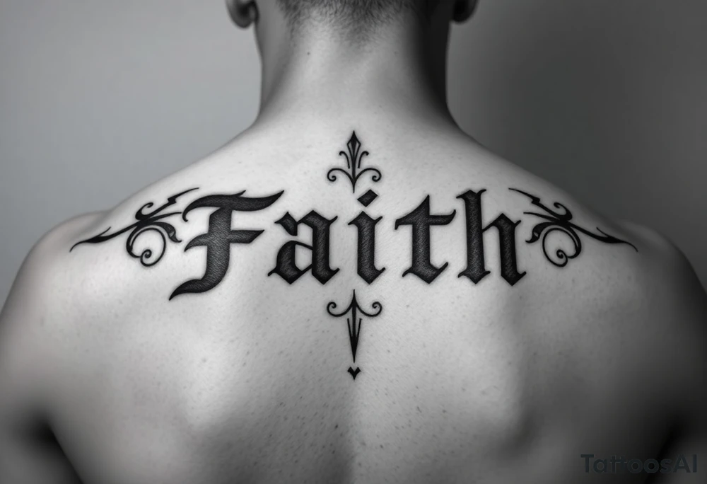 Name behind the neck cover up tattoo idea either faith related or ghetto chicano related tattoo idea