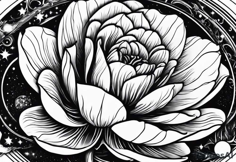 Cosmos filler tattoo idea