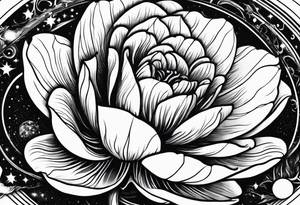Cosmos filler tattoo idea