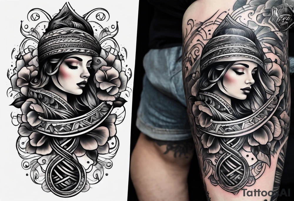 DNA forearm tattoo idea