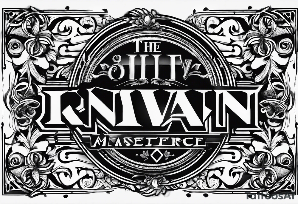 The name “Ivan” tattoo idea
