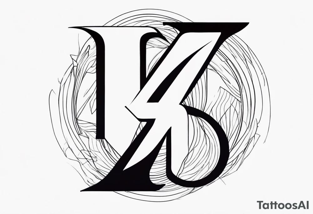 letter K tattoo idea