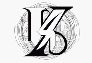 letter K tattoo idea