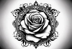eine Taschenuhr mit einer Rose tattoo idea