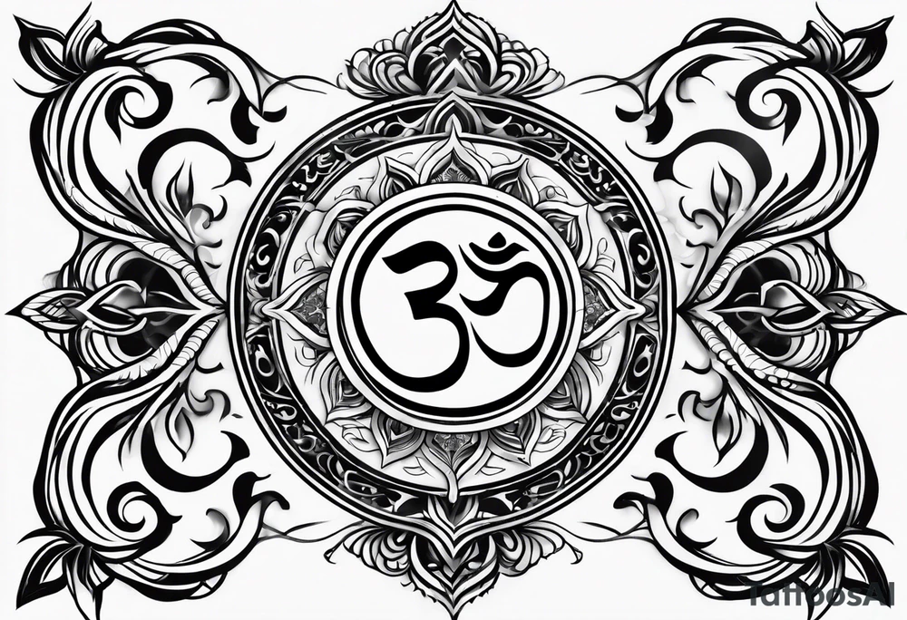 Powerful om symbol tattoo idea