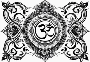 Powerful om symbol tattoo idea