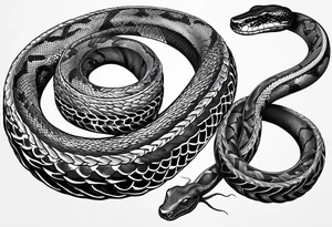 Black mamba snake 8 and 24 tattoo idea