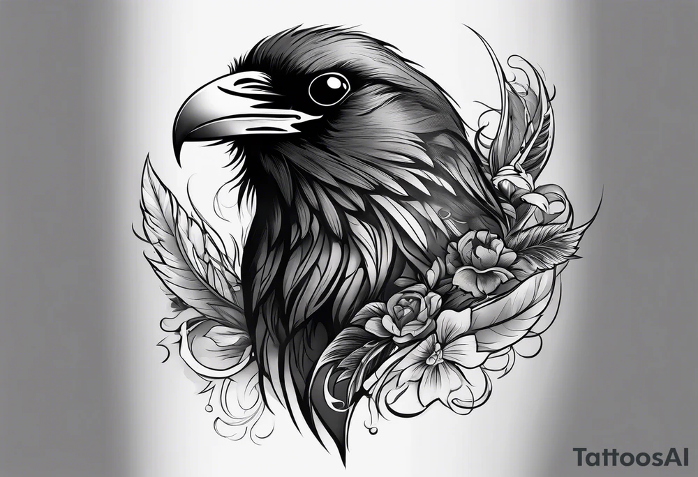 raven tattoo idea