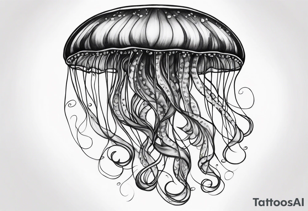 Colourful Jellyfish tattoo idea