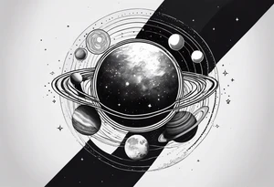 the solar system tattoo idea