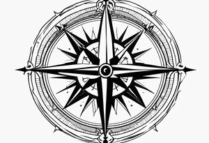 Nautical compass tattoo idea