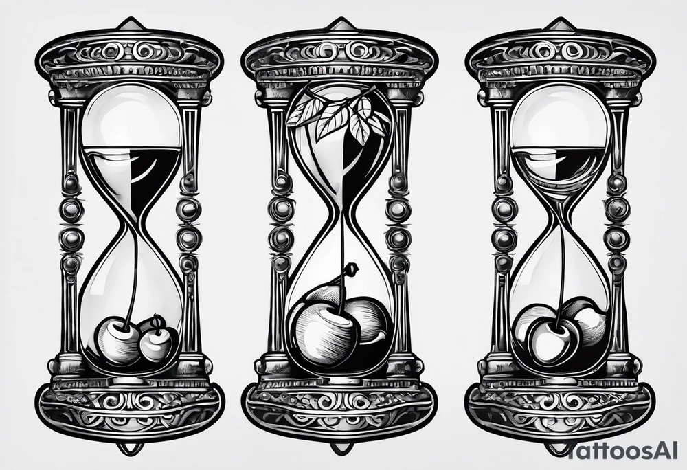 Cherry hourglass tattoo idea