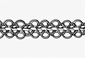 thick bike chain wrist tattoo idea