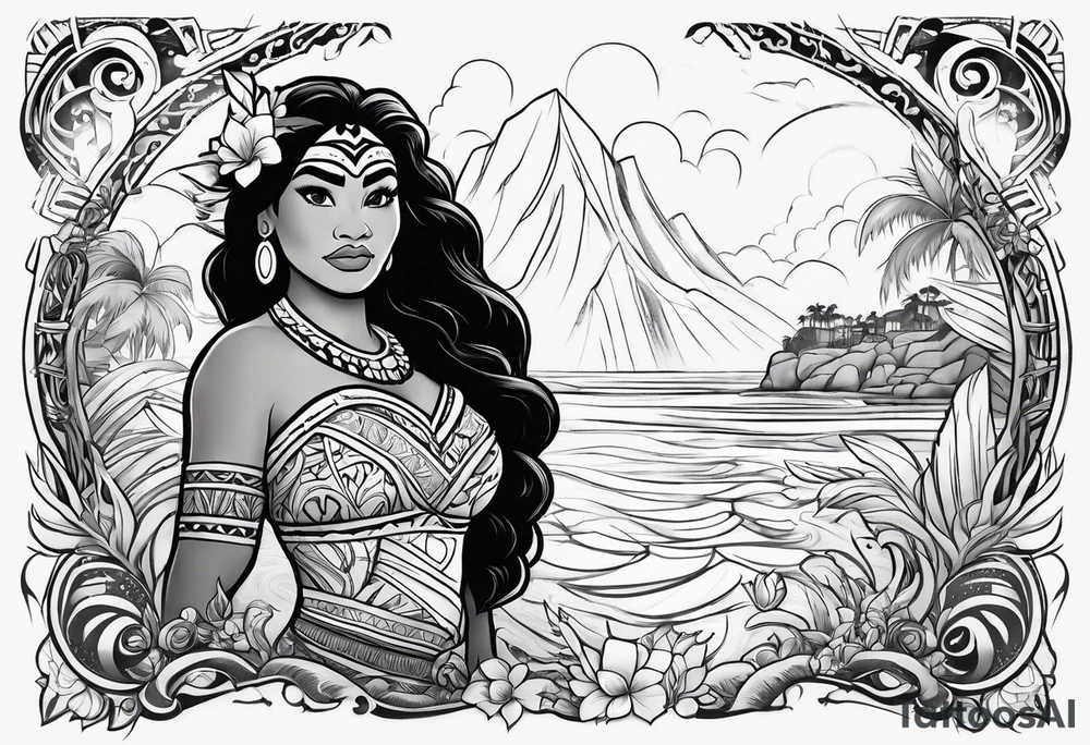 Moana from disneyland tattoo idea