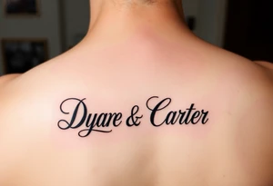 My sons names- Declan and Carter tattoo idea