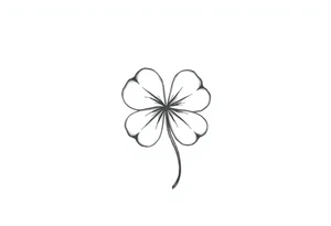 Lucky 4-leaf clover tattoo idea