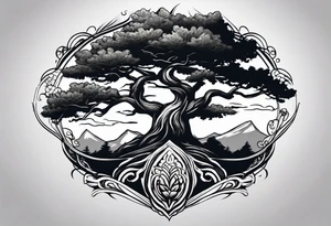 Simple tree tattoo idea